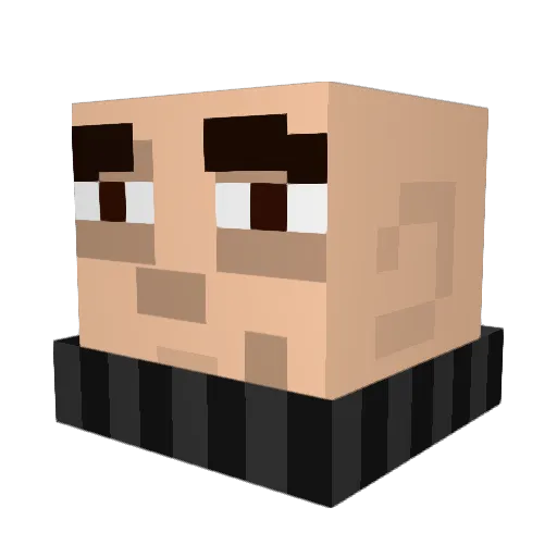 HarryMasongus Minecraft avatar head, 3D render