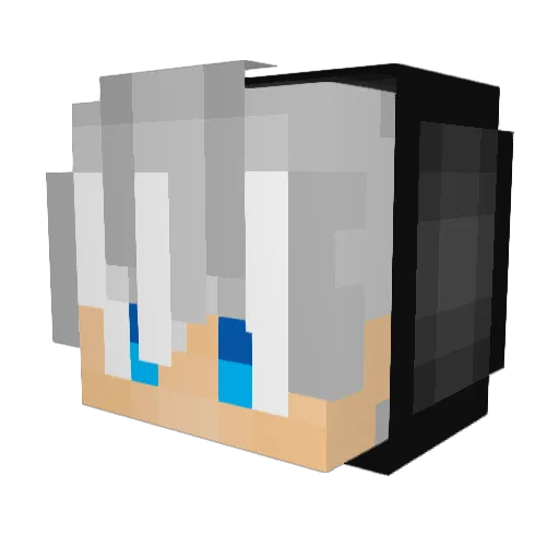 HarryMik Minecraft avatar head, 3D render
