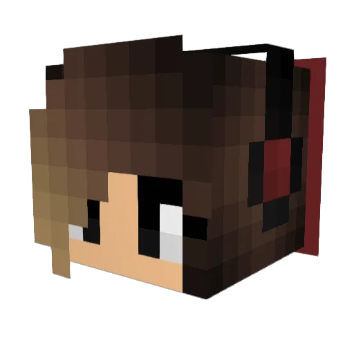 HarryNeva Minecraft avatar head, 3D render