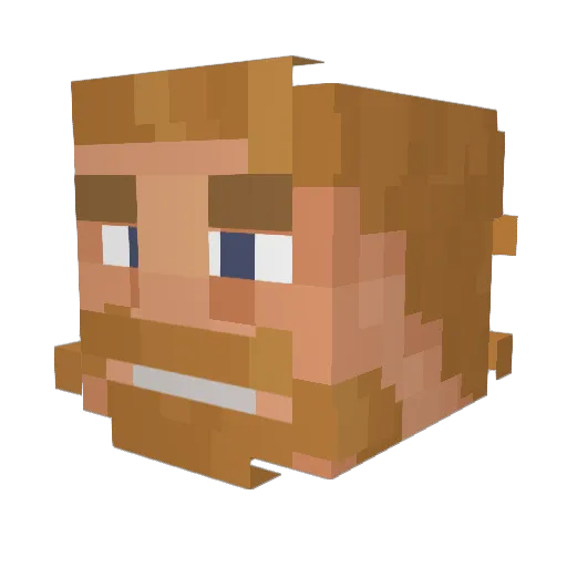 HarryOP_ Minecraft avatar head, 3D render