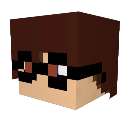 HarryPopper69 Minecraft avatar head, 3D render