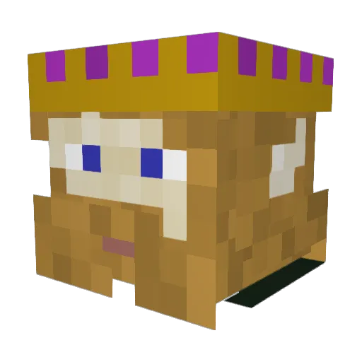HarryStyles Minecraft avatar head, 3D render