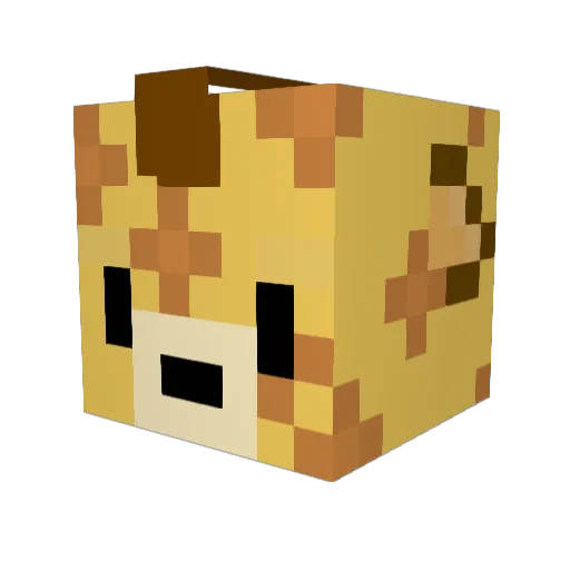 HarryTheGiraffe Minecraft avatar head, 3D render