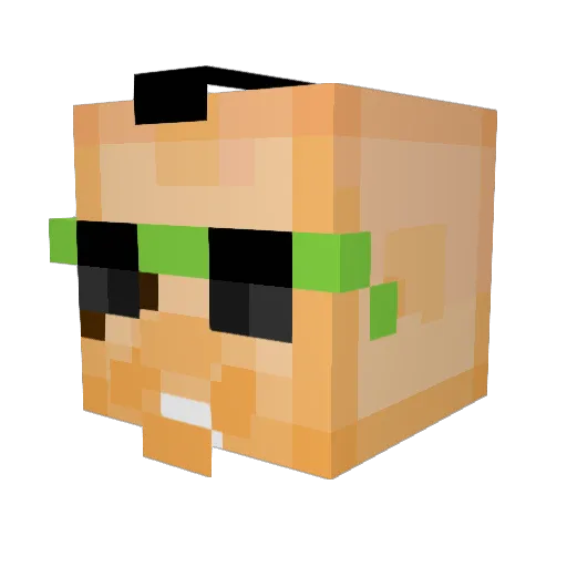 HarryW117 Minecraft avatar head, 3D render