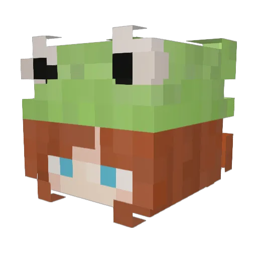 HarryWelle Minecraft avatar head, 3D render