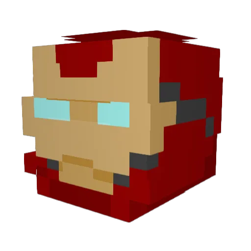 HarryWong Minecraft avatar head, 3D render