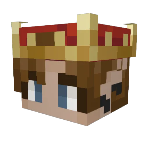 Harry_Clap Minecraft avatar head, 3D render