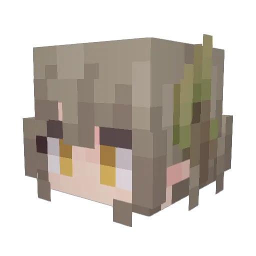 Harry_Up Minecraft avatar head, 3D render
