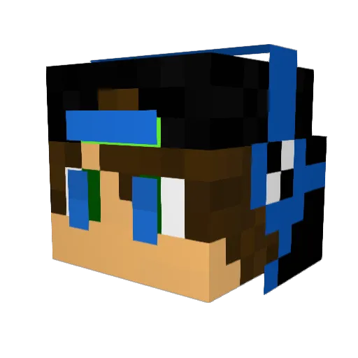 Harrybest Minecraft avatar head, 3D render