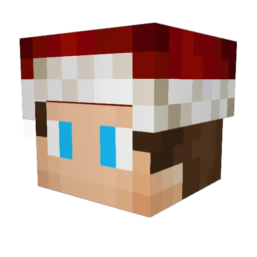 Harrybot Minecraft avatar head, 3D render