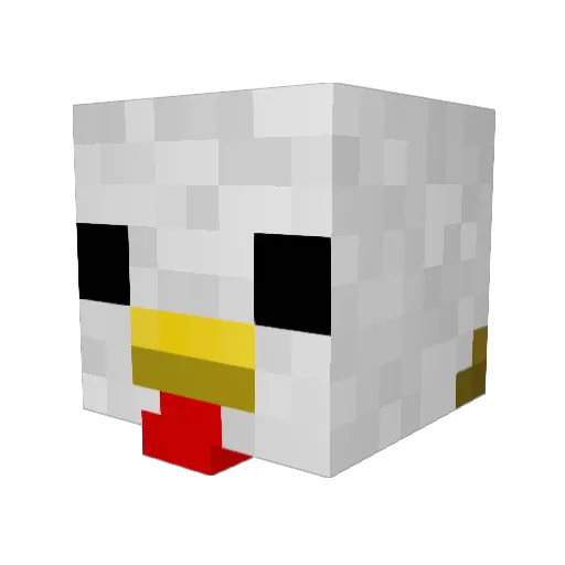 Harrychickn Minecraft avatar head, 3D render