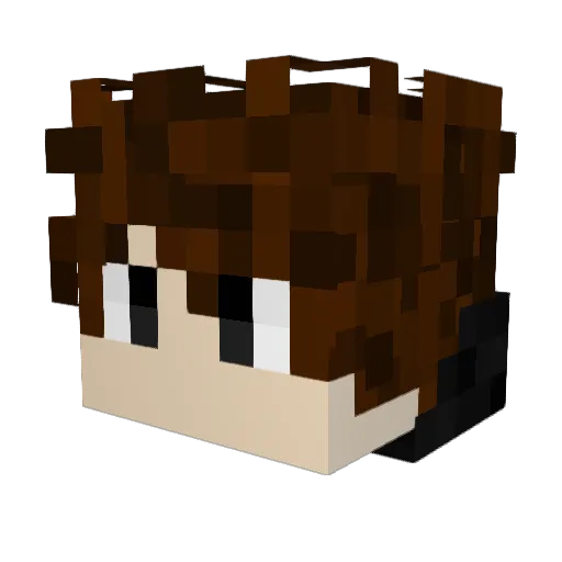 Harrycraft_ Minecraft avatar head, 3D render