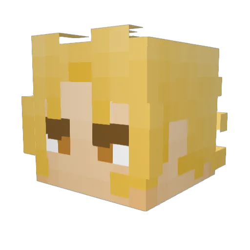 HarrydeFerrari Minecraft avatar head, 3D render