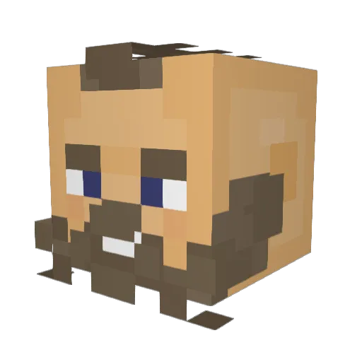 Harryeye Minecraft avatar head, 3D render