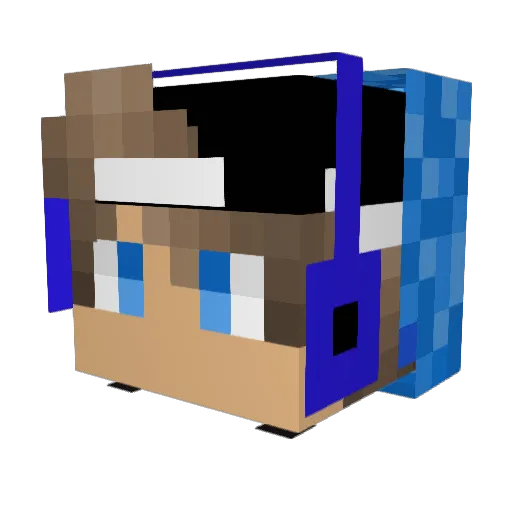 Harryfen Minecraft avatar head, 3D render