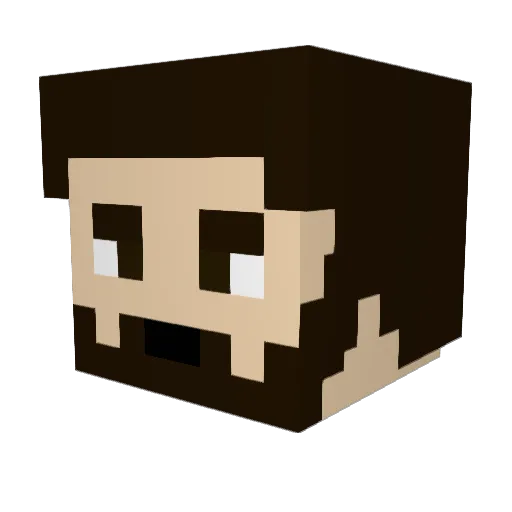 HarryfromHQ Minecraft avatar head, 3D render