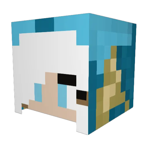 Harryjon Minecraft avatar head, 3D render