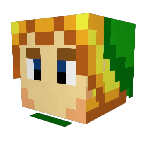 Harryki Minecraft avatar head, 3D render