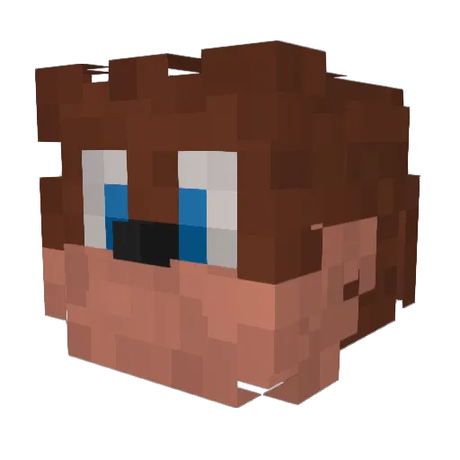 Harrymax007 Minecraft avatar head, 3D render