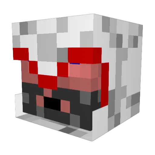 Harryolinski Minecraft avatar head, 3D render