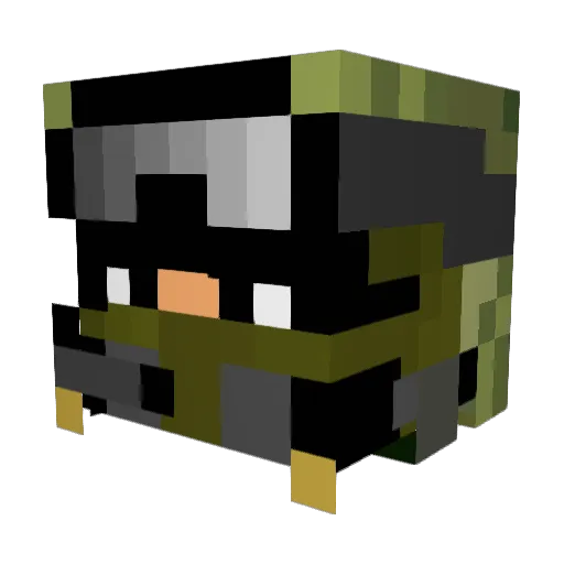 Harrypeace Minecraft avatar head, 3D render