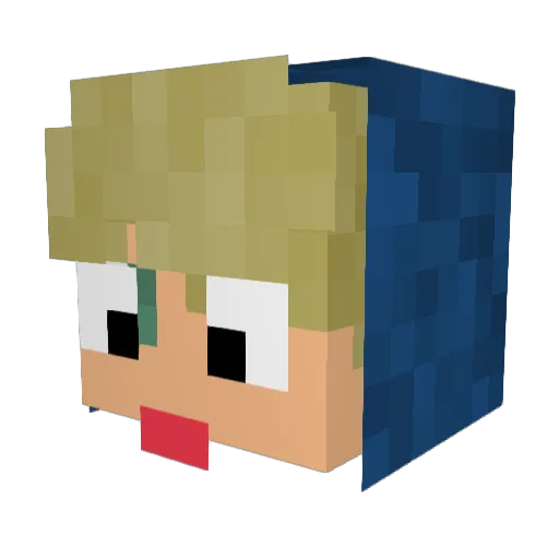 Harrythegreat Minecraft avatar head, 3D render