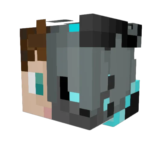 Harrytomtom Minecraft avatar head, 3D render