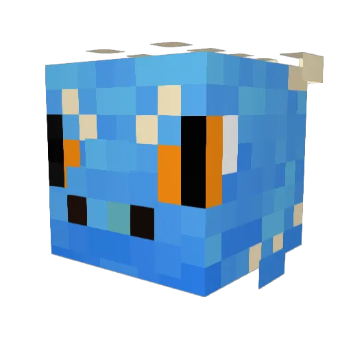 HarshNormal Minecraft avatar head, 3D render