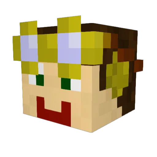 Hart60 Minecraft avatar head, 3D render