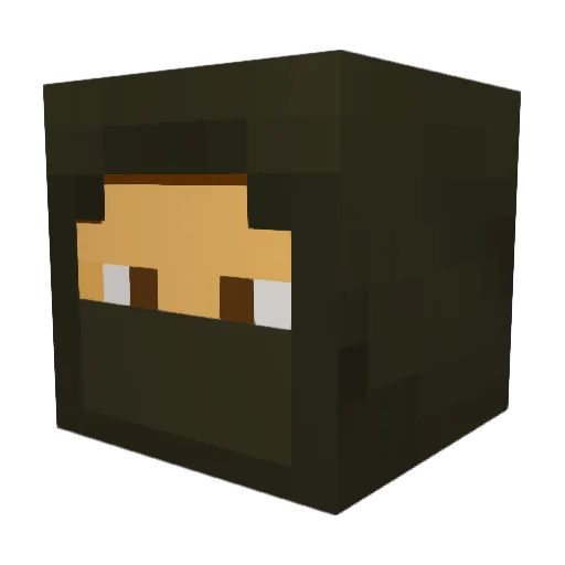 Hartes Minecraft avatar head, 3D render