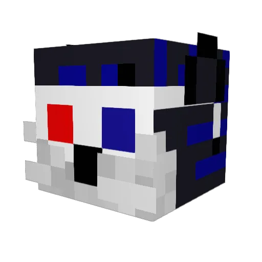 Harthex Minecraft avatar head, 3D render