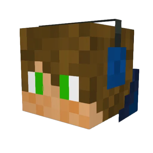 HartiMD Minecraft avatar head, 3D render