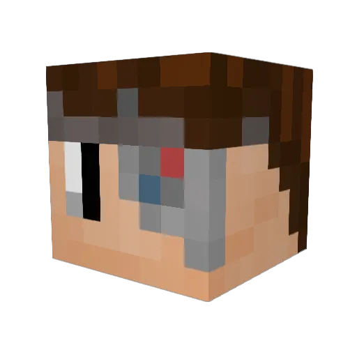 Hartnim Minecraft avatar head, 3D render