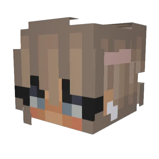 Hartu Minecraft avatar head, 3D render