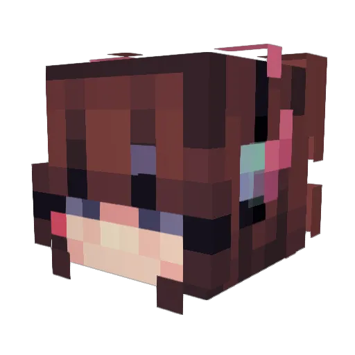Haru2364 Minecraft avatar head, 3D render