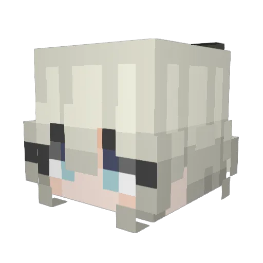 Haru3735 Minecraft avatar head, 3D render