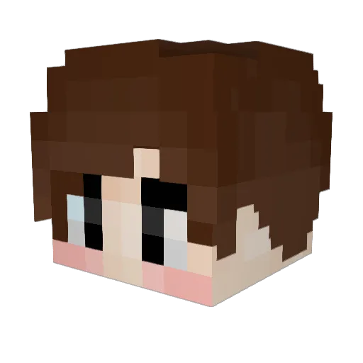 HaruCSX Minecraft avatar head, 3D render