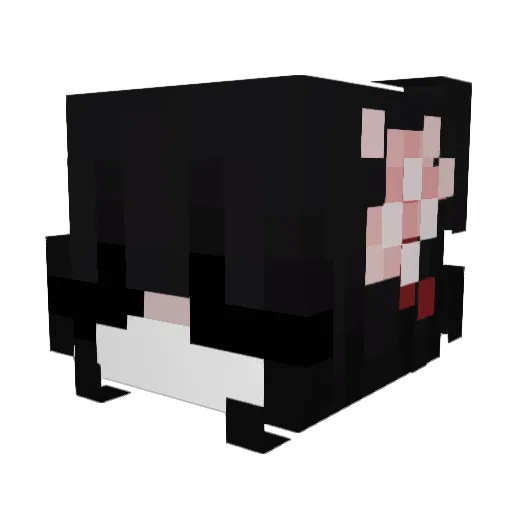 HaruDL7 Minecraft avatar head, 3D render
