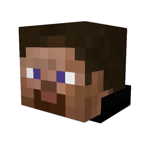 HaruDay Minecraft avatar head, 3D render