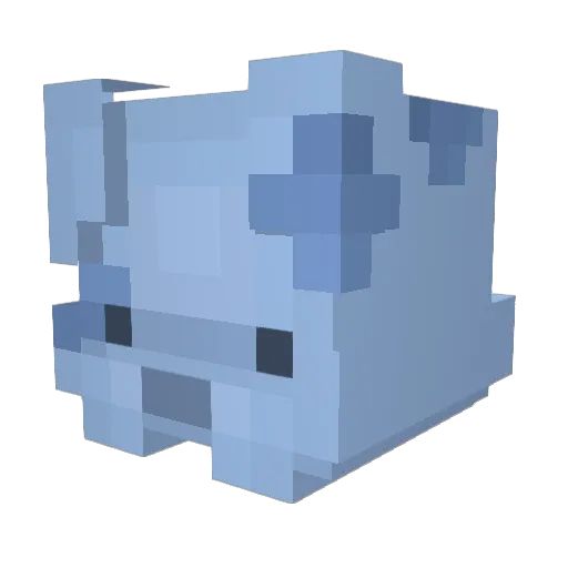 HaruMarry Minecraft avatar head, 3D render