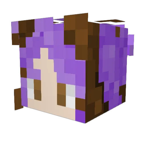 HaruRanchi Minecraft avatar head, 3D render