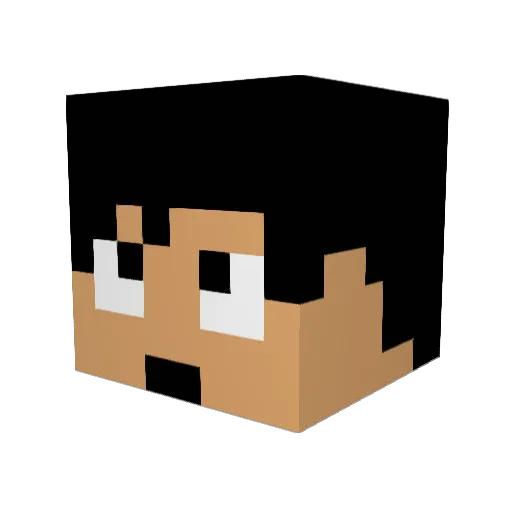 HaruYu11 Minecraft avatar head, 3D render