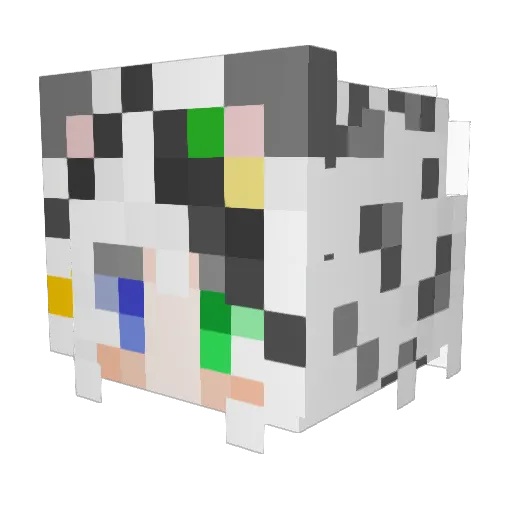 Haru_Izuma Minecraft avatar head, 3D render