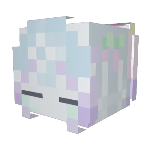 Haru_qk Minecraft avatar head, 3D render