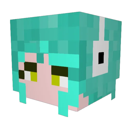 Haru_star1205 Minecraft avatar head, 3D render