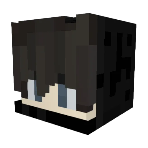 Haru_touch Minecraft avatar head, 3D render