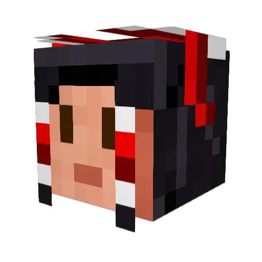 Harudoku Minecraft avatar head, 3D render