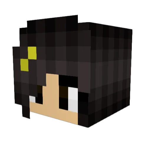 HarukaChan1996 Minecraft avatar head, 3D render