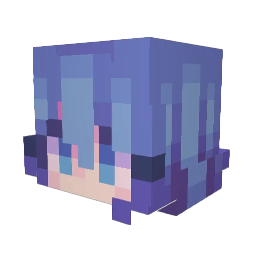 HarukaKiritani Minecraft avatar head, 3D render