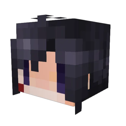 Harukata Minecraft avatar head, 3D render